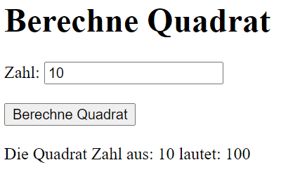 Quadratrechner Beispiel